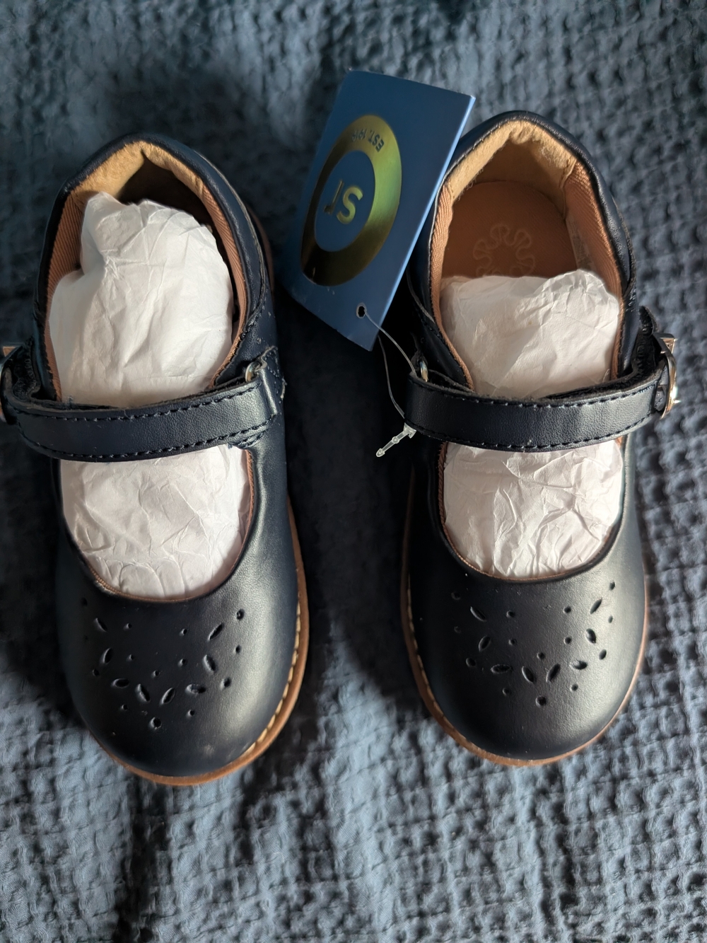 Stride Rite Navy Blue Mary Jane Dress Shoes